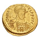 Anastasius I Dicorus 492-507 Ad Gold Solidus Constantinople 6th Officina Coin