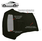 Convertible Soft Top 2005-2014 Ford Mustang W dot Heated Glass Window Sailcloth