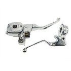 Chrome Brake Clutch Lever Pump Master Cylinder Fit Harley Softail Deluxe Fat Boy