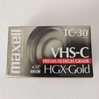 Maxell Camcorder Video Cassette Tape Hgx-gold Tc-30 Vhs-c Premium Grade  New