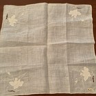 3 Vintage Ivory Madeira Hand Made Emboidered Hankys In Box