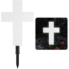 Solar Cross Grave Light - Waterproof  Led Illumination For Cemetery Memorial