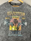 Led Zeppelin In Concert 1977 Inglewood California Acid Wash Black T-shirt Size M