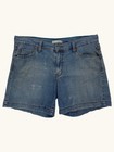 Levis 515 Women Denim Shorts Size 12 Medium Wash Mid Rise Stretch Blue Jean
