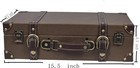Vintage Suitcase Covered Decorative Trunk Antique-style Wood Chests  Brown 