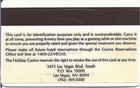 Holiday Casino - Las Vegas  Nv - 1st Issue Slot Card  Green Holiday Inn