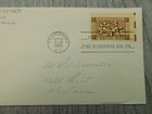 First Day Issue Fort Ticonderoga New York Sep 1955 Vintage Stamp Envelope Cover