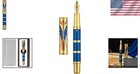 Intricate Blue Gold Fountain Pen With Comfortable Grip - Artistry Meets Function