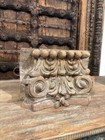 Antique Wooden Column Base Candle Holder   Hand-carved Architectural Salvage