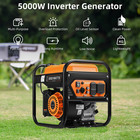 5000w Inverter Generator Gas Powered Portable Quiet For Home Backup Construction