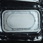 1 Oz  999 Fine Silver Bar - American Flag Engravable - Sealed