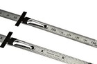 2pc 6  Stainless Steel Pocket Measuring Ruler With Clip Metric   Sae 1 2  Wide