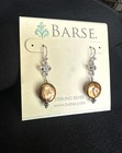Barse Sterling Silver   Bronze Pearl Drop Earrings Lightweight