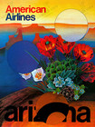 Vintage American Airlines Arizona Travel Poster 1971 Wall Art Print