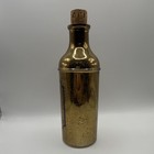 Gold Poison Bottle 8 Oz With Cork Stopper  Skull   Crossbones Label