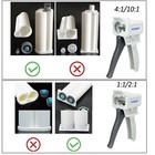 Popdent Dental Impression Materials Mixing Dispensing Dispenser Gun 2 1 4 1 50ml