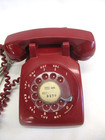 1965 Vintage Red Rotary Dial Telephone Bell System Western Electric  Tested Read