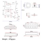 Maple Hsh Loaded Pickguard Dual Pickup For Stratocaster Strat St Sq