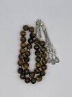 Tiger Eye Gemstone Misbaha Tasbih Rosary Prayer Beads                                             