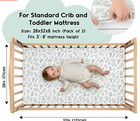 Yoofoss Baby Crib Sheets For Boys Girls  Fitted Crib Sheet 2 Pack For New