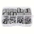 180pcs Stainless Steel Flat Washer Assortment Kit M2-m10 Repair Hardware