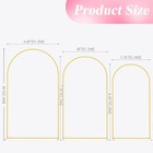 Wedding Arch Backdrop Stand 8ft  7 2ft  6 6ft Set Of 3 Gold Metal Arch Backdr   