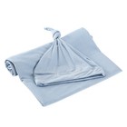 Cotton Knitted Baby Swaddle Blanket With Hat Headband Set Newborn Swaddle Wra   