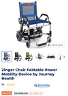 Zinger Power Chair In Great Condition Working Battery And Charger w  Travel Bag 
