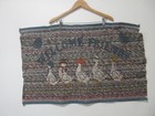 33 x22  Lot 2 Vtg 80s Sink Rug Mother Goose Handmade Folk Art Country Kitchen