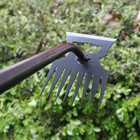 1pc 2-in-1 Garden Weed Shovel Rake Stainless Steel Dual Head Weeding Hand Tool