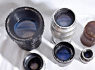 6 Assorted Vintage Lenses Kodak Minolta Steinheil Kinotel Yvar Zeiss