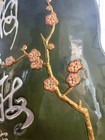 Pair Of Vintage Mcm China Green Glazed Porcelain Plum Blossom Bottle Vase Jar