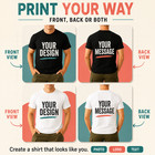 Custom T-shirt Personalized Photo Logo Text Front   Back Unisex Cotton Tee S-3xl