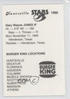 1986 Burger King Huntsville Stars Gary Jones M5x