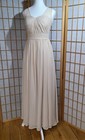 Azazie Dress Womens Sm  read  Formal Gown Beige Elegant Prom Bridesmaid Maxi