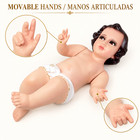 Ni  o Dios Jesus 16 Inch Resin Statue With Movable Hands  Catholic Infant Jesus