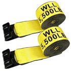 Heavy Duty 4  X 30  Tie Down Straps With Flat Hooks - 5 500 Lbs Wll  2 Pack 