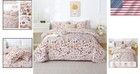 Elegant Vintage Floral Full Size Comforter Set     All-season 3-piece Bed In A Bag