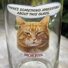 Vintage 1970s Morris The Cat 9 Lives Glass Promo Advertising Cups