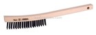 Wire Scratch Brush With Curved Handle - Carbon Steel   3-pack Deal