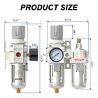 1 2  Npt Compressed Air Filter Regulator Lubricator Combo  Air Compressor Water 