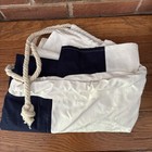 Pottery Barn Kids Nautical Flag Canvas Wall Hanging W  Rope Maritime 54x110 Tall