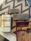 Vintage Buck Knife Honing Oil Kit No  133 2 Sharpening Stones