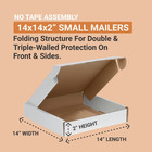Box Usa Shipping Boxes Medium 14 l X 14 w X 2 h 50-pack 14x14x2 Inches  White