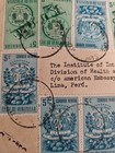 Venezuela Airmail Cover To Peru W  8x5c Stamps Correo Aereo Postal History