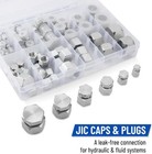 144 Piece Jic   Orfs Cap And Plug Kit Hose Tube   Pipe Fitting Set Hydraulic Usa