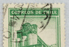 Correos De Chile   40   Green Postage Stamp    Cobre   C074