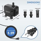 Simple Deluxe 400gph 15w Water Table Pump  1500l h  With 3 Nozzles  Perfect For