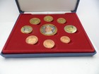 2004 Iceland Euro Pattern Probe Trial Essai Coin Set 9 Coins Blue Box Rare  B7