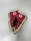Vintage 70s 80s Converse Made In Usa Red High Top Chuck Taylor Sneakers Shoes